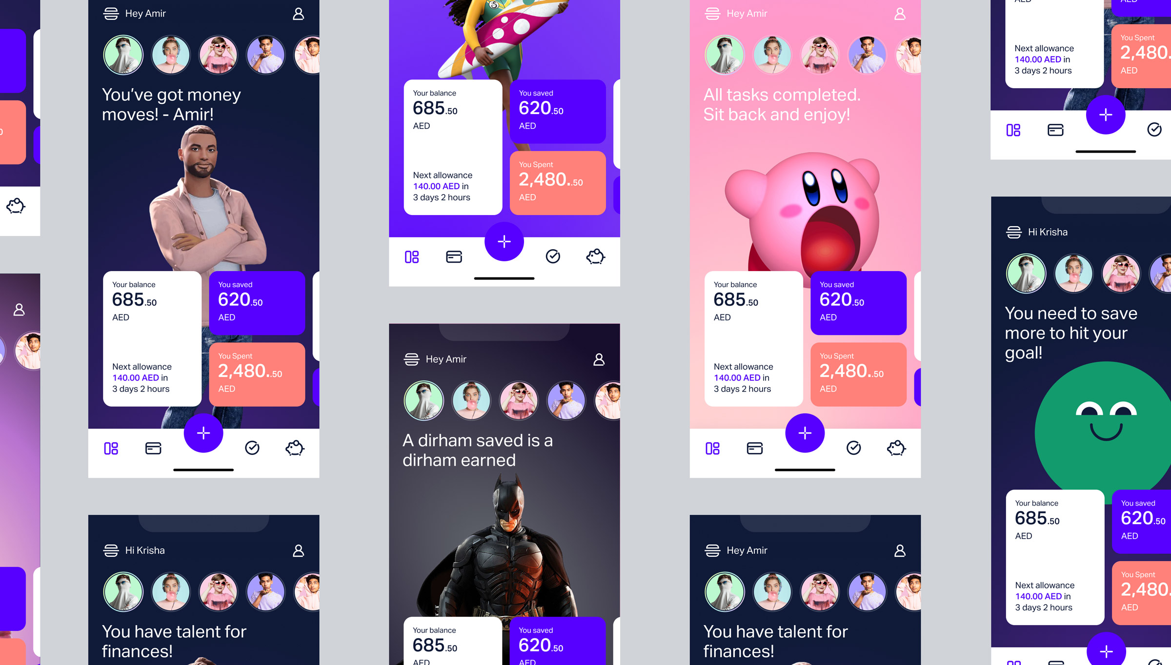 Diferentes diseños de la Home Page